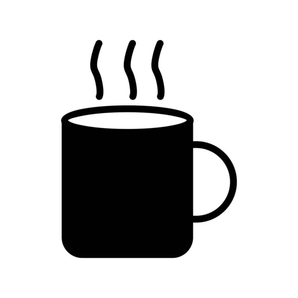 Koffiekopje Pictogram Vector Dunne Lijn Bord Geïsoleerde Illustratie — Stockvector