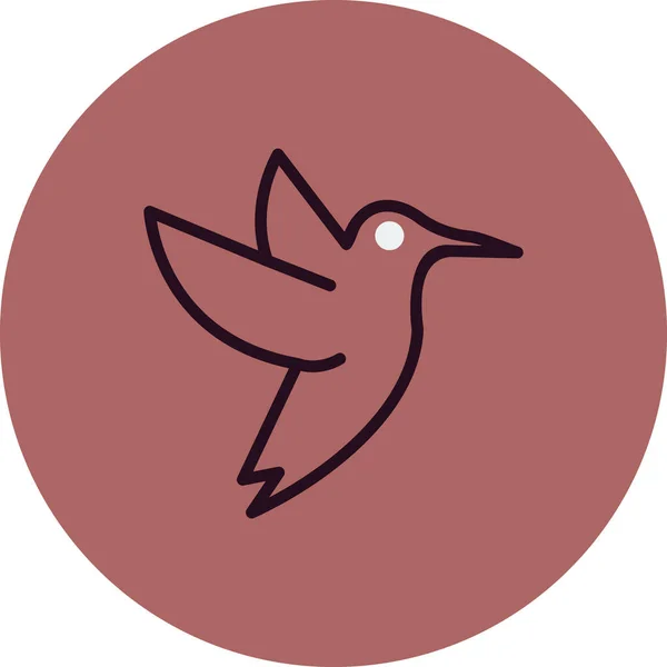 Hummingbird Web Icon Simple Illustration — Stock Vector
