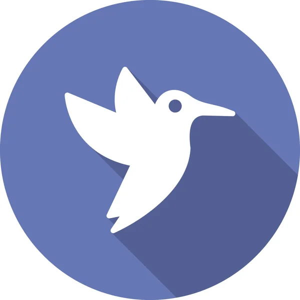 Kolibri Web Symbol Einfache Illustration — Stockvektor