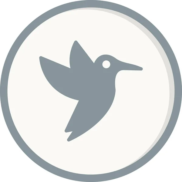 Kolibri Web Symbol Einfache Illustration — Stockvektor