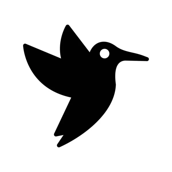 Kolibri Web Symbol Einfache Illustration — Stockvektor