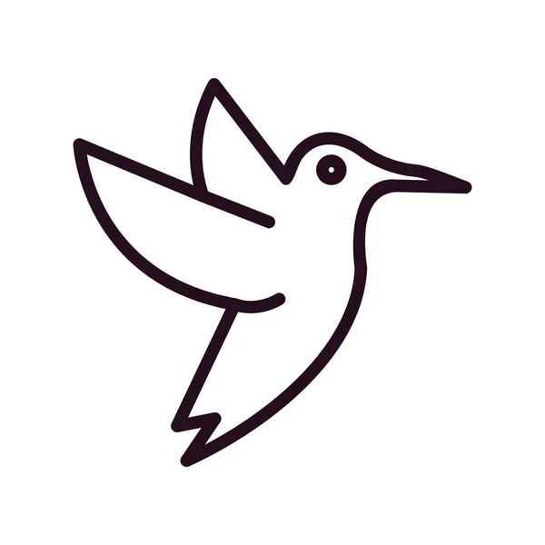 Kolibri Web Symbol Einfache Illustration — Stockvektor