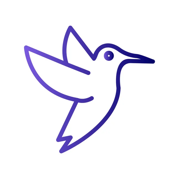 Sinek Kuşu Web Simgesi Basit Illüstrasyon — Stok Vektör