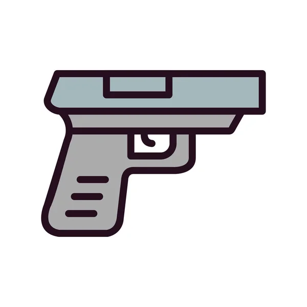 Vector Illustration Gun Icon — Stock Vector
