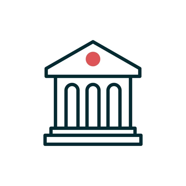 Bank Building Icon Vector Isolated White Background Your Web Mobile — Stok Vektör