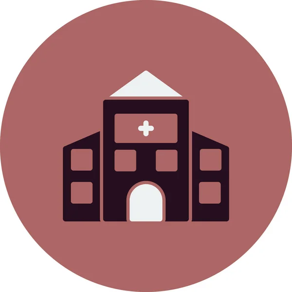 Krankenhaus Gebäude Symbol Vektor Illustration — Stockvektor