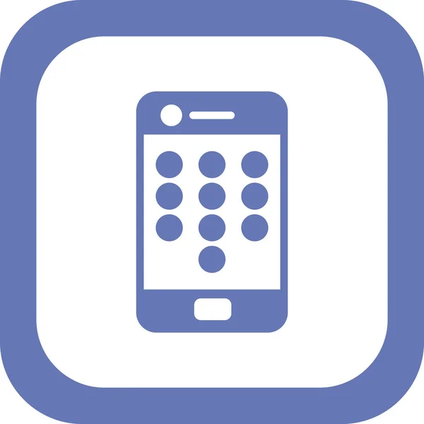 Smartphone Mobile Pattern Lock Εικονίδιο Διανυσματική Απεικόνιση Σχεδιασμό — Διανυσματικό Αρχείο