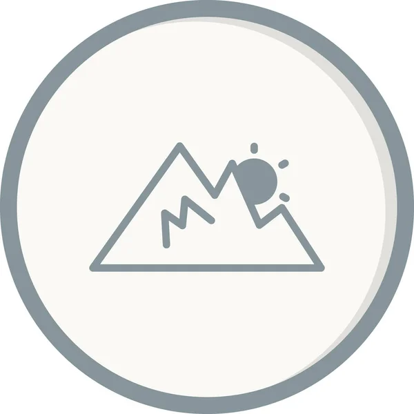 Montaña Icono Web Vector Ilustración — Vector de stock