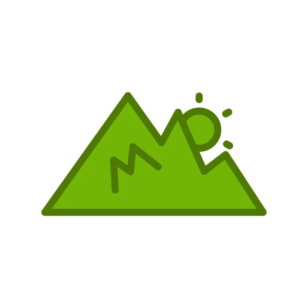 Gambar Vektor Ikon Web Pegunungan - Stok Vektor
