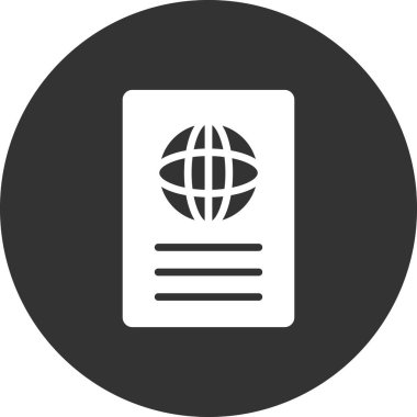 Pasaport ikonu vektör illüstrasyonu 