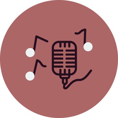 şarkı simge vektör çizim