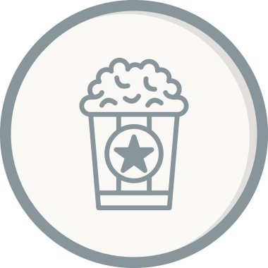 Patlamış mısır kovası simgesinin vektör çizimi