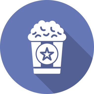 Patlamış mısır kovası simgesinin vektör çizimi