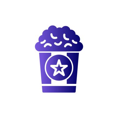 Patlamış mısır kovası simgesinin vektör çizimi