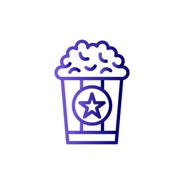 Patlamış mısır kovası simgesinin vektör çizimi