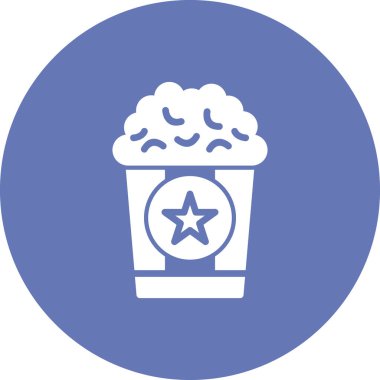 Patlamış mısır kovası simgesinin vektör çizimi