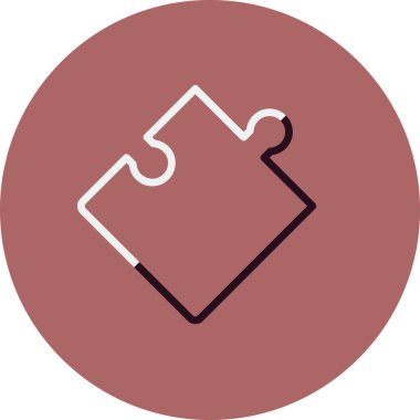 Bulmaca vektör simgesi. ince çizgi tasarımı.