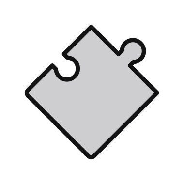 Bulmaca vektör simgesi. ince çizgi tasarımı.