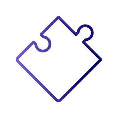 Bulmaca vektör simgesi. ince çizgi tasarımı.