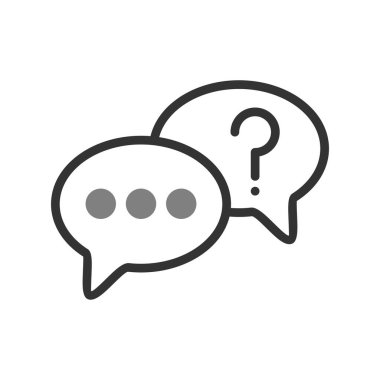 Konuş. Web simgesi vektör illüstrasyonu