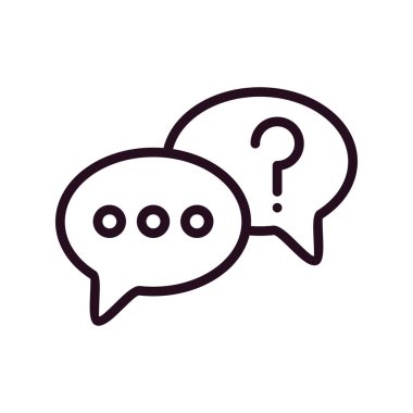 Konuş. Web simgesi vektör illüstrasyonu