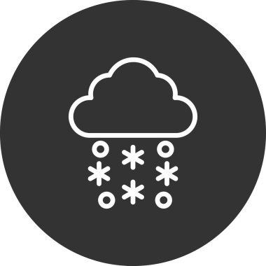 Soyut kar simgesi vektör çizimi