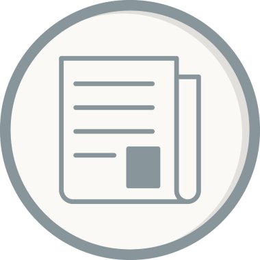 Kişisel ve ticari kullanım için gazete illüstrasyon simgesi