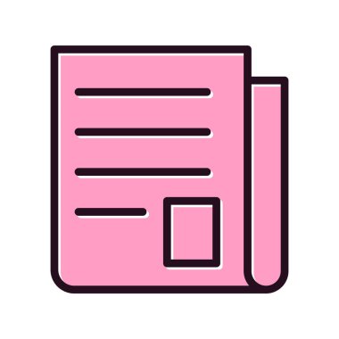 Kişisel ve ticari kullanım için gazete illüstrasyon simgesi