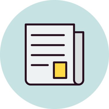 Kişisel ve ticari kullanım için gazete illüstrasyon simgesi