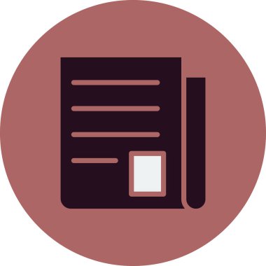 Kişisel ve ticari kullanım için gazete illüstrasyon simgesi