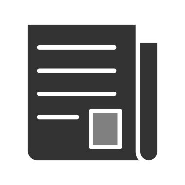 Kişisel ve ticari kullanım için gazete illüstrasyon simgesi