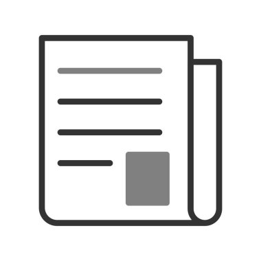 Kişisel ve ticari kullanım için gazete illüstrasyon simgesi