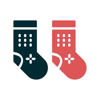 Çorap simgesi, vektör illüstrasyonu 