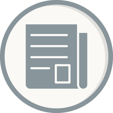 Kişisel ve ticari kullanım için gazete illüstrasyon simgesi