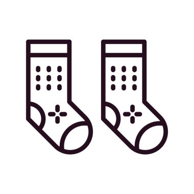 Çorap simgesi, vektör illüstrasyonu 