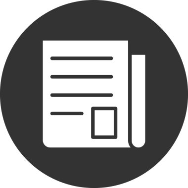 Kişisel ve ticari kullanım için gazete illüstrasyon simgesi