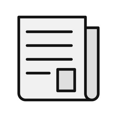 Kişisel ve ticari kullanım için gazete illüstrasyon simgesi