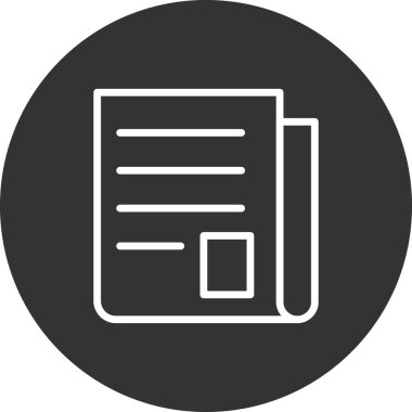 Kişisel ve ticari kullanım için gazete illüstrasyon simgesi