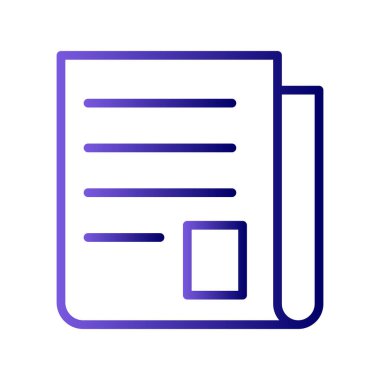 Kişisel ve ticari kullanım için gazete illüstrasyon simgesi