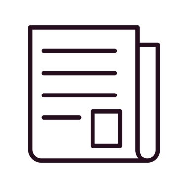 Kişisel ve ticari kullanım için gazete illüstrasyon simgesi