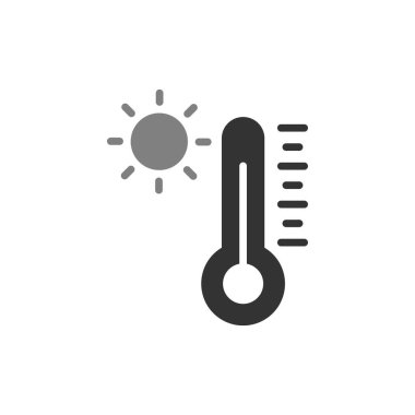 Termometre simgesinin vektör gösterimi 