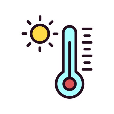 Termometre simgesinin vektör gösterimi 