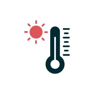 Termometre simgesinin vektör gösterimi 