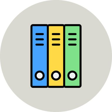 Okul dizinleri simgesi, vektör illüstrasyonu