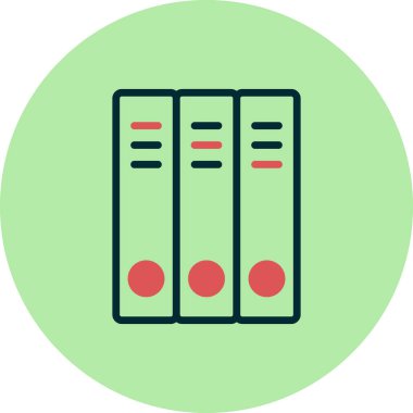 Okul dizinleri simgesi, vektör illüstrasyonu