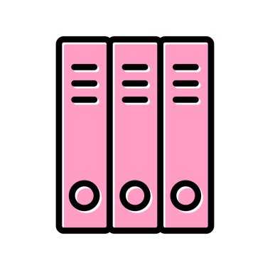 Okul dizinleri simgesi, vektör illüstrasyonu