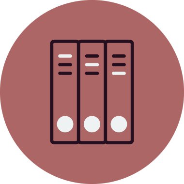 Okul dizinleri simgesi, vektör illüstrasyonu