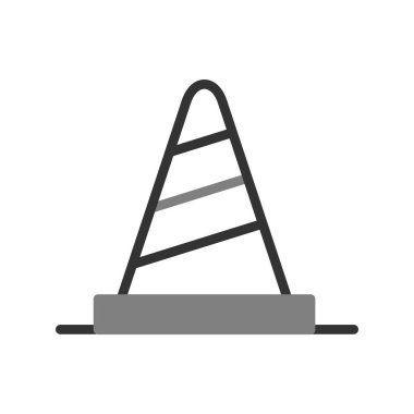 Trafik konisi simgesinin vektör illüstrasyonu