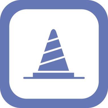 Trafik konisi simgesinin vektör illüstrasyonu