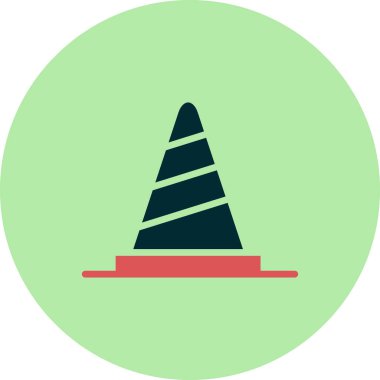 Trafik konisi simgesinin vektör illüstrasyonu